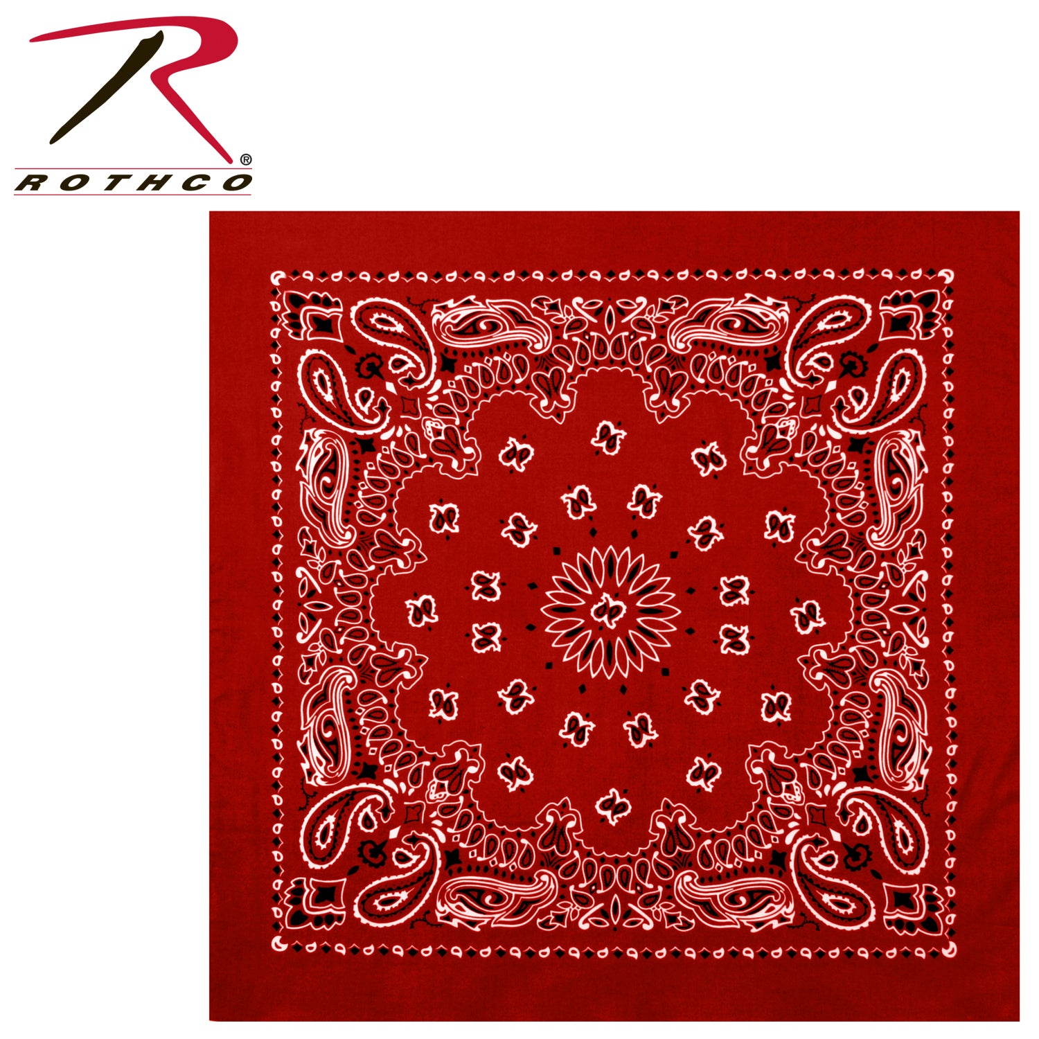 Rothco Trainmen Paisley Bandana – Extra-Large 27” X 27" - Tactical Choice Plus