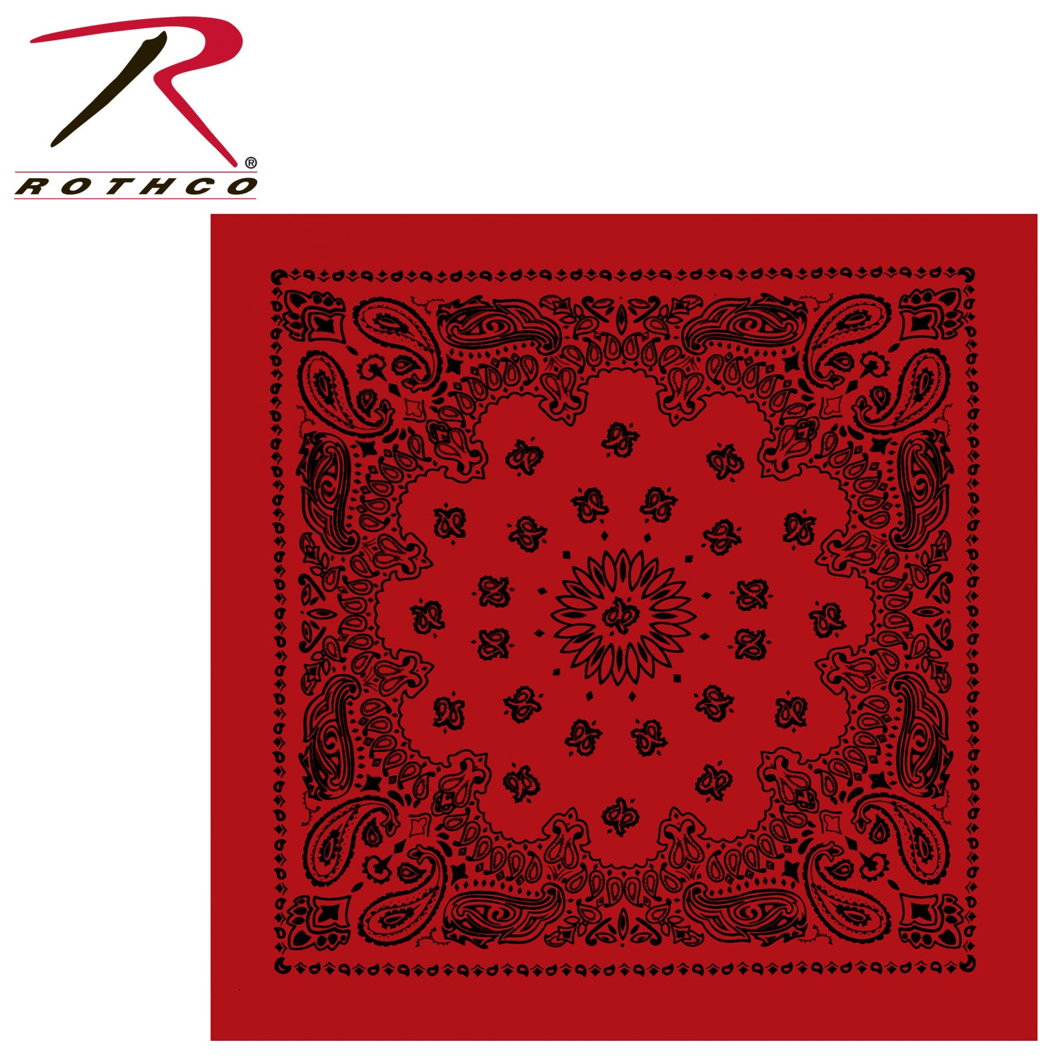 Rothco Trainmen Paisley Bandana – Extra-Large 27” X 27" - Tactical Choice Plus