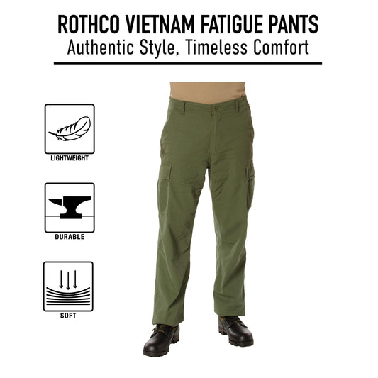 Rothco Vintage Vietnam Rip-Stop Fatigue Pants - Tactical Choice Plus