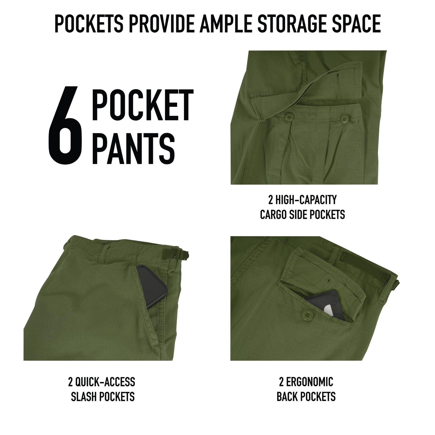 Vintage Vietnam Rip-Stop Fatigue Pants