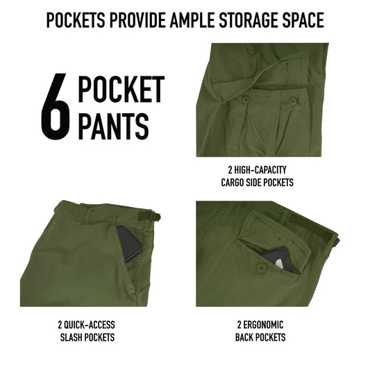 Vintage Vietnam Rip-Stop Fatigue Pants