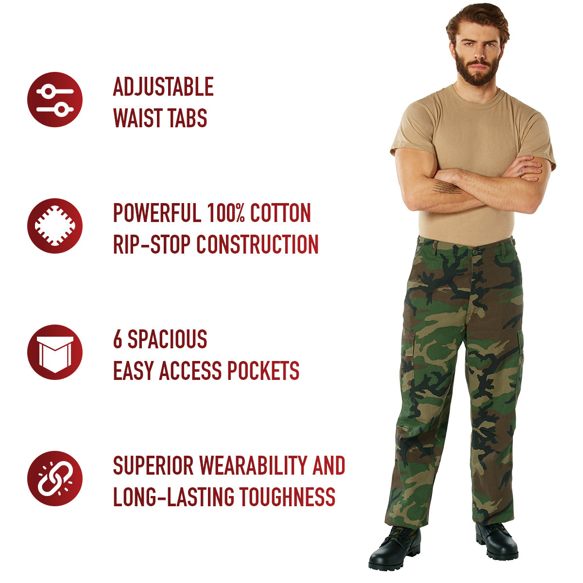 Vintage Vietnam Rip-Stop Fatigue Pants