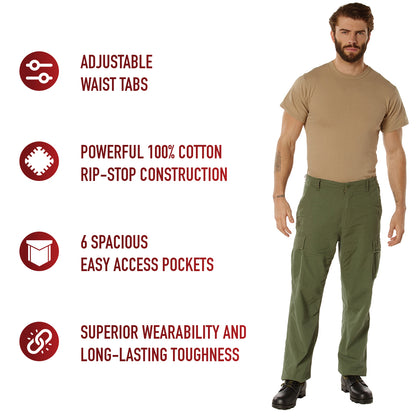 Vintage Vietnam Rip-Stop Fatigue Pants