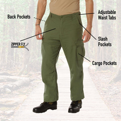 Vintage Vietnam Rip-Stop Fatigue Pants