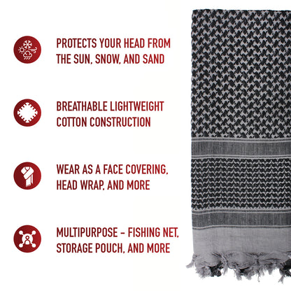 Lightweight Shemagh Tactical Desert Keffiyeh Scarf