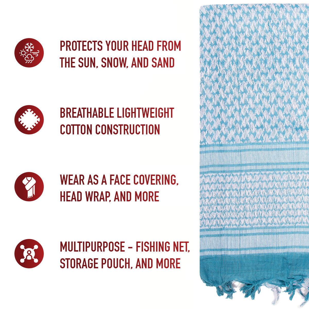 Lightweight Shemagh Tactical Desert Keffiyeh Scarf