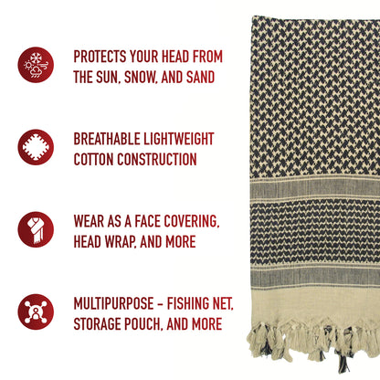 Lightweight Shemagh Tactical Desert Keffiyeh Scarf