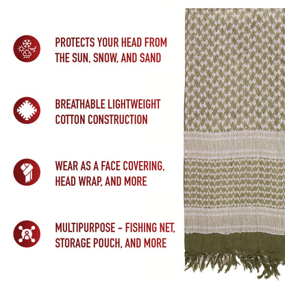 Lightweight Shemagh Tactical Desert Keffiyeh Scarf