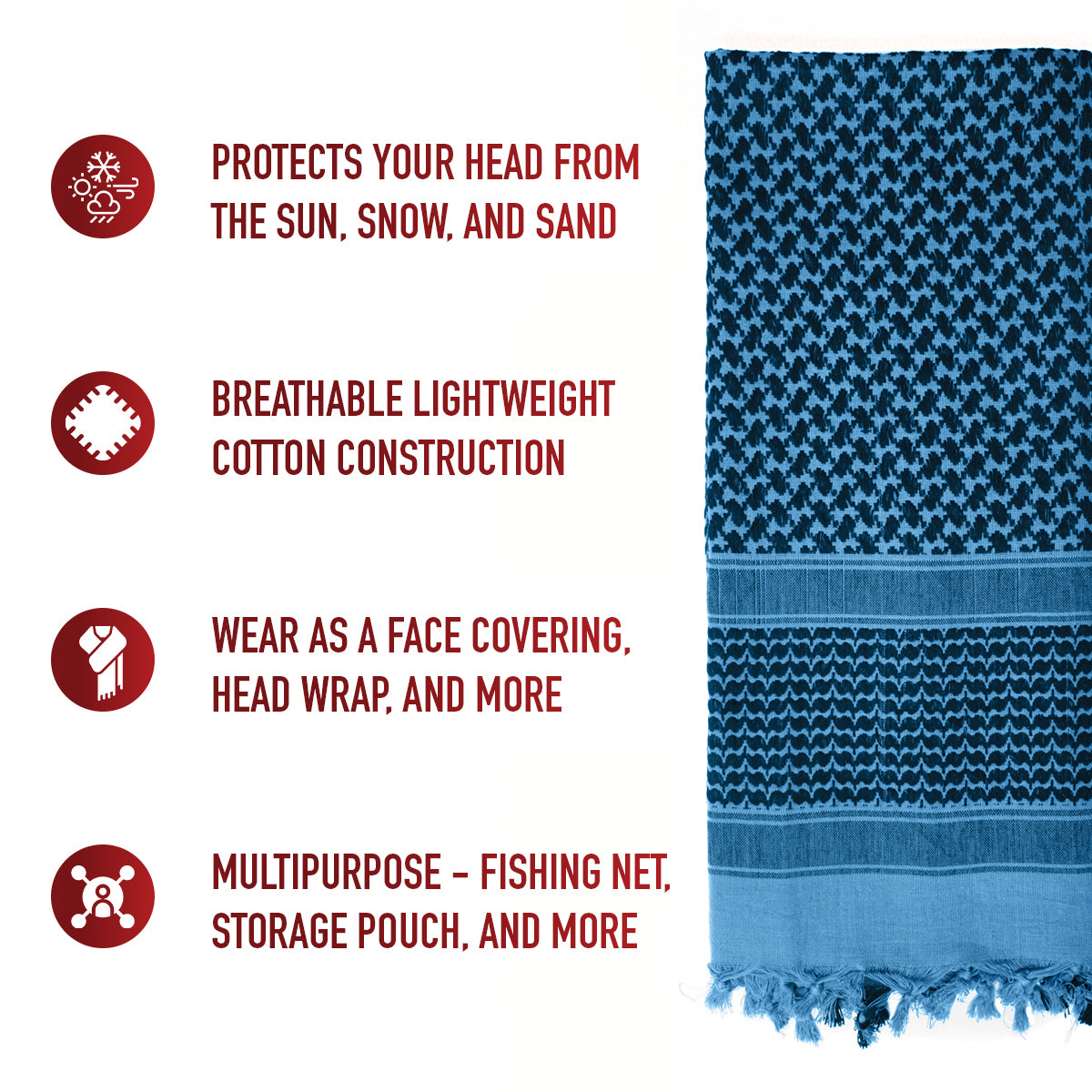 Lightweight Shemagh Tactical Desert Keffiyeh Scarf