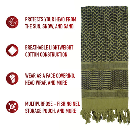 Lightweight Shemagh Tactical Desert Keffiyeh Scarf