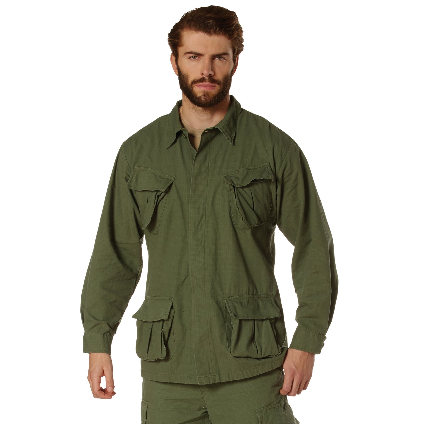 Vintage Vietnam Fatigue Rip-Stop Shirt