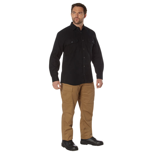 Rothco Heavy Weight Solid Flannel Shirt - Tactical Choice Plus