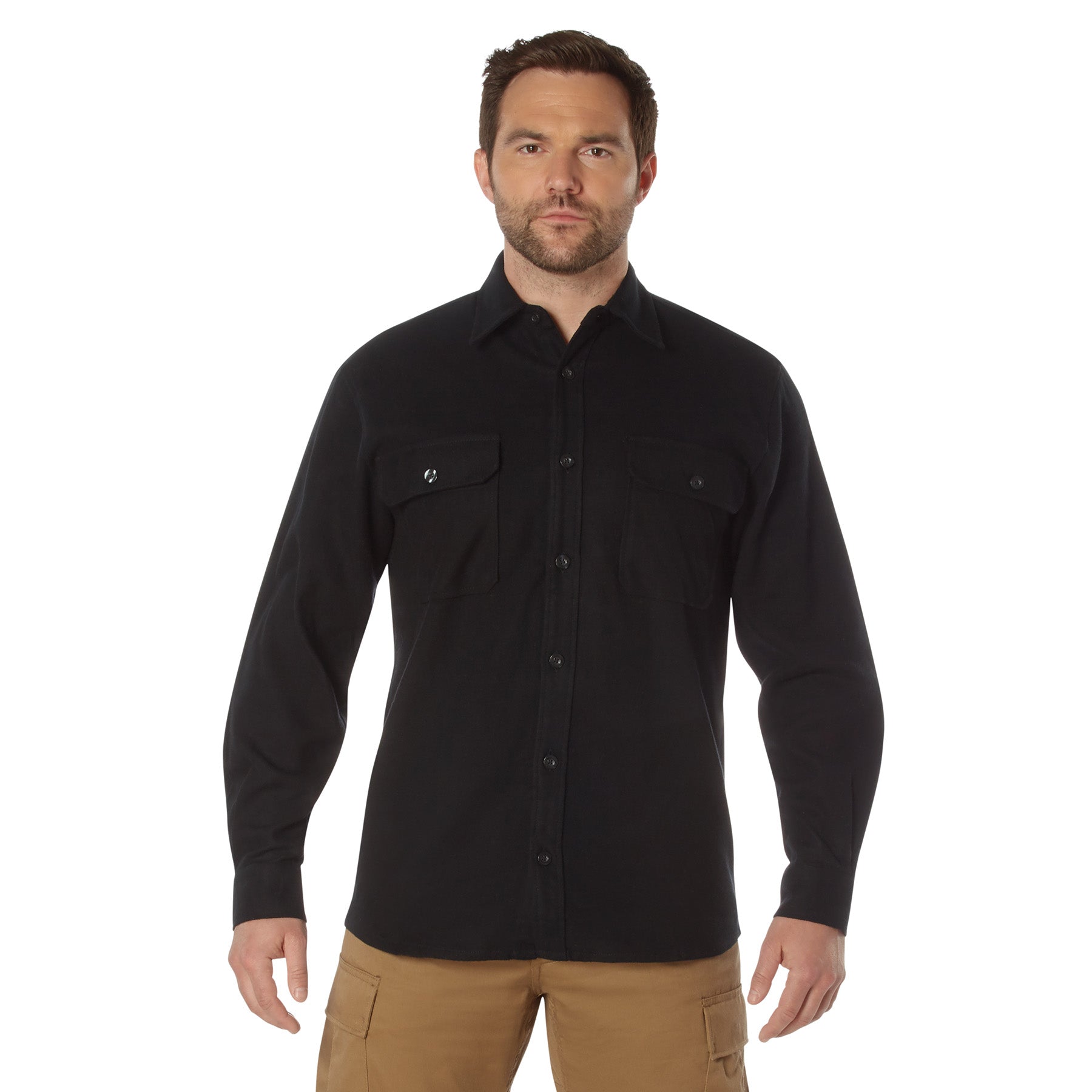 Rothco Heavy Weight Solid Flannel Shirt - Tactical Choice Plus