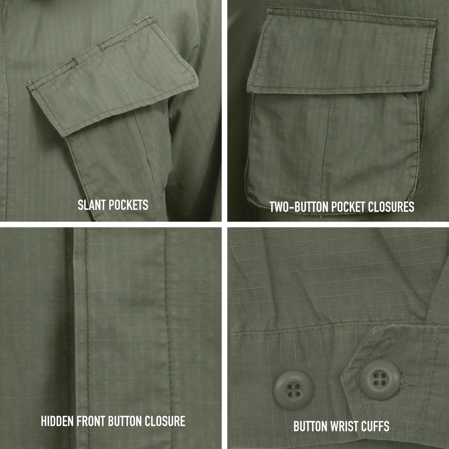 Vintage Vietnam Fatigue Rip-Stop Shirt