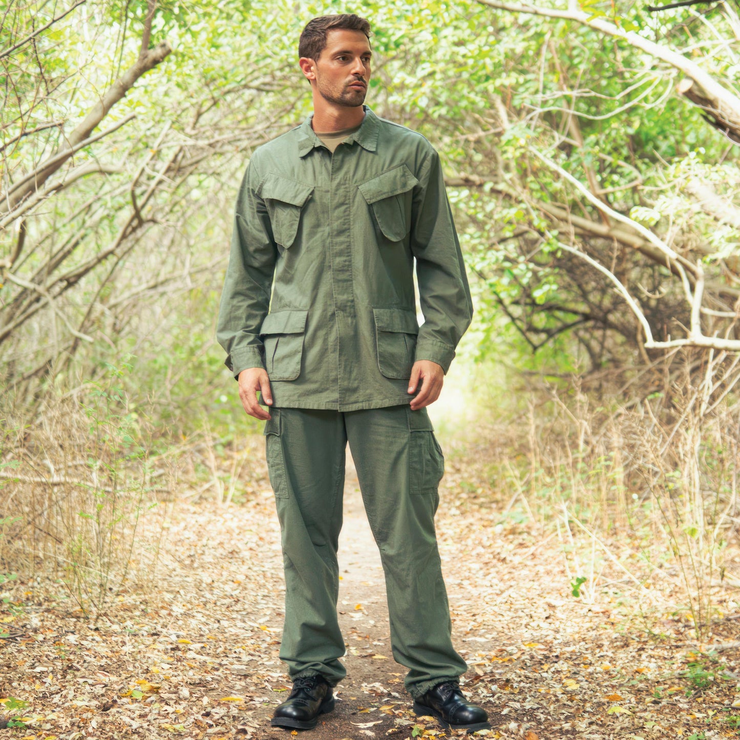Vintage Vietnam Fatigue Rip-Stop Shirt
