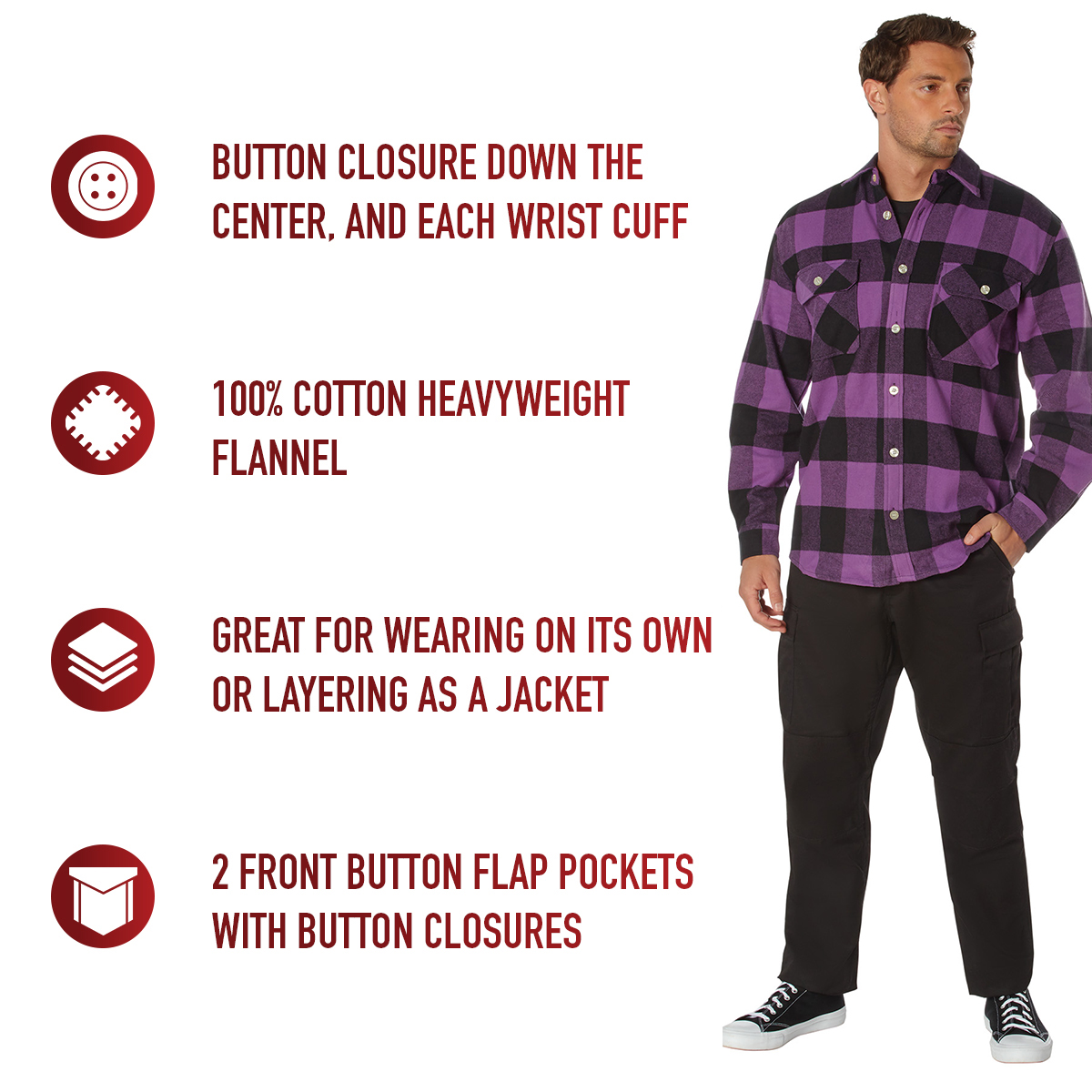 Extra Heavyweight Buffalo Plaid Flannel Shirt