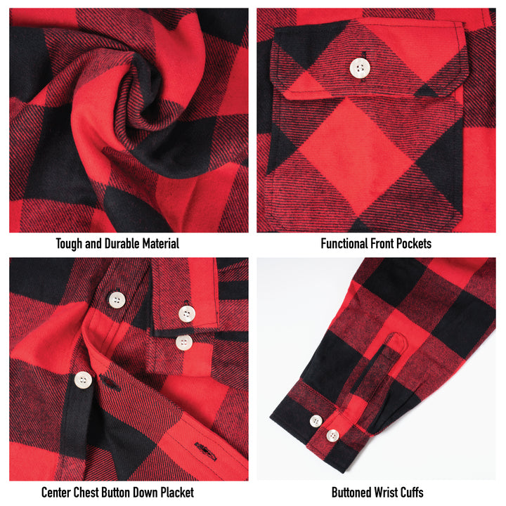 Rothco Extra Heavyweight Buffalo Plaid Flannel Shirt - Tactical Choice Plus