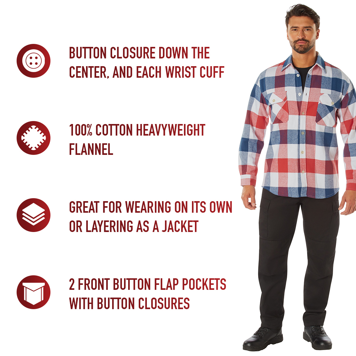 Extra Heavyweight Buffalo Plaid Flannel Shirt