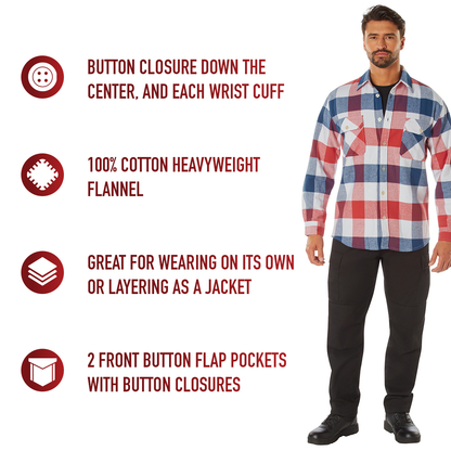 Extra Heavyweight Buffalo Plaid Flannel Shirt