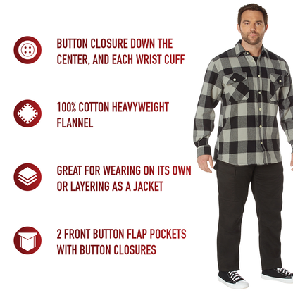 Extra Heavyweight Buffalo Plaid Flannel Shirt