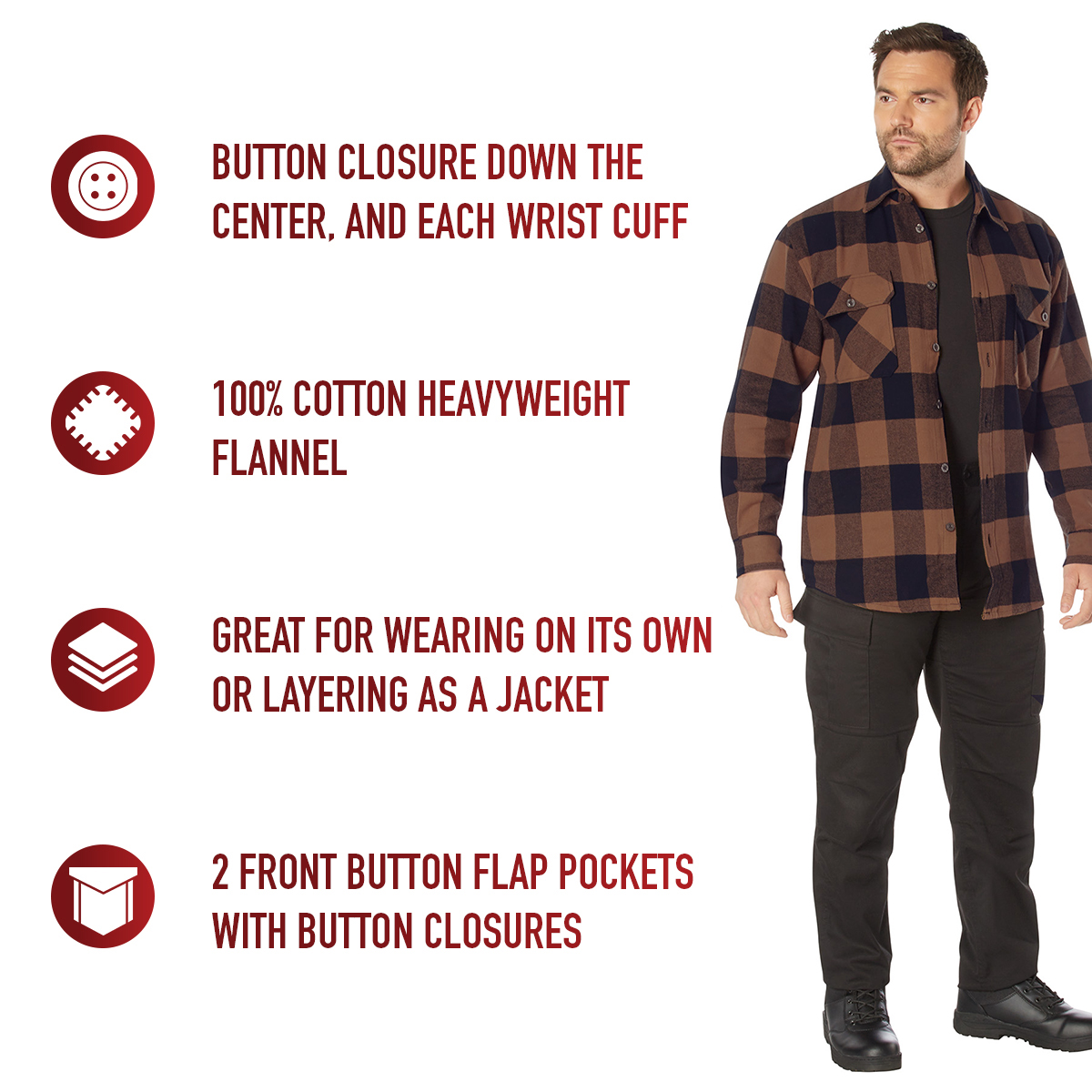 Extra Heavyweight Buffalo Plaid Flannel Shirt