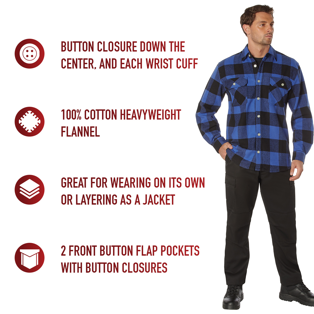 Extra Heavyweight Buffalo Plaid Flannel Shirt
