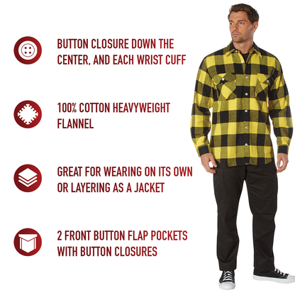 Extra Heavyweight Buffalo Plaid Flannel Shirt