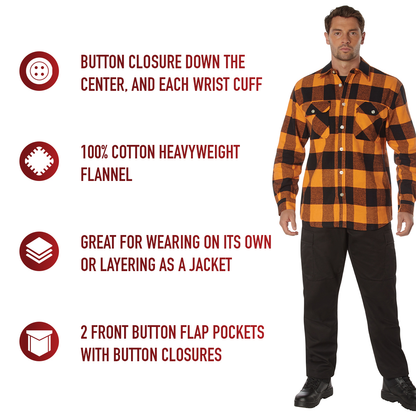 Extra Heavyweight Buffalo Plaid Flannel Shirt