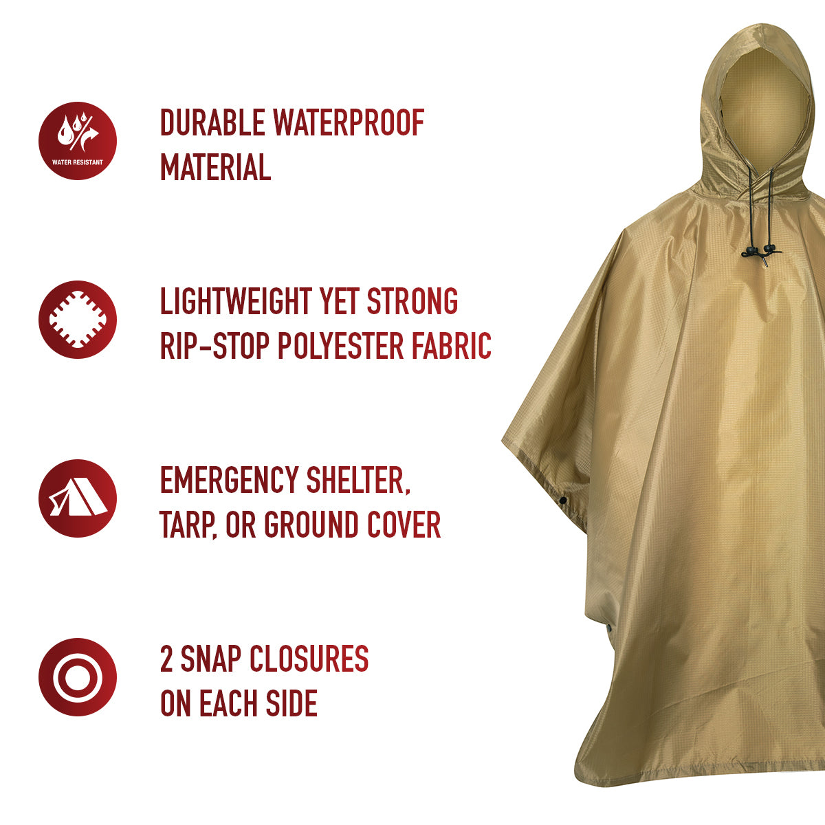 GI Type Rip-Stop Poncho