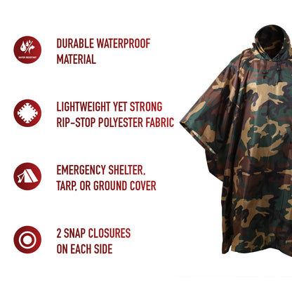 GI Type Rip-Stop Poncho