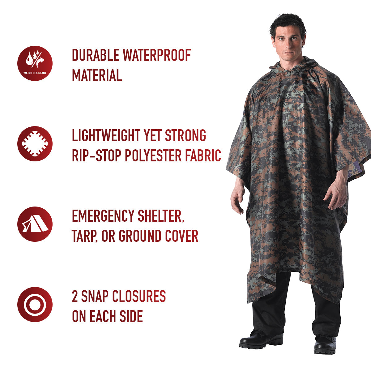 GI Type Rip-Stop Poncho