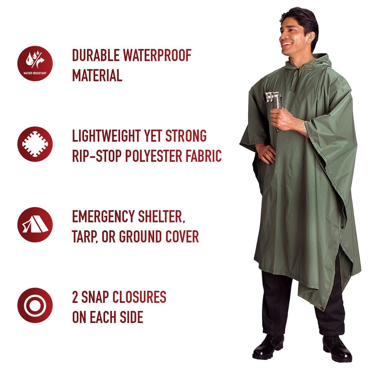 GI Type Rip-Stop Poncho