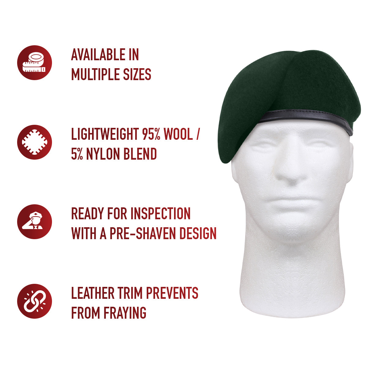 G.I. Type Inspection Ready Beret
