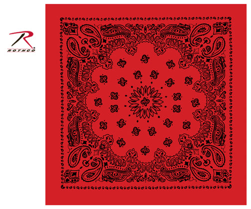 Rothco Trainmen Paisley Bandana - 22" X 22" - Tactical Choice Plus