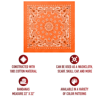 Trainmen Paisley Bandana - 22" X 22"