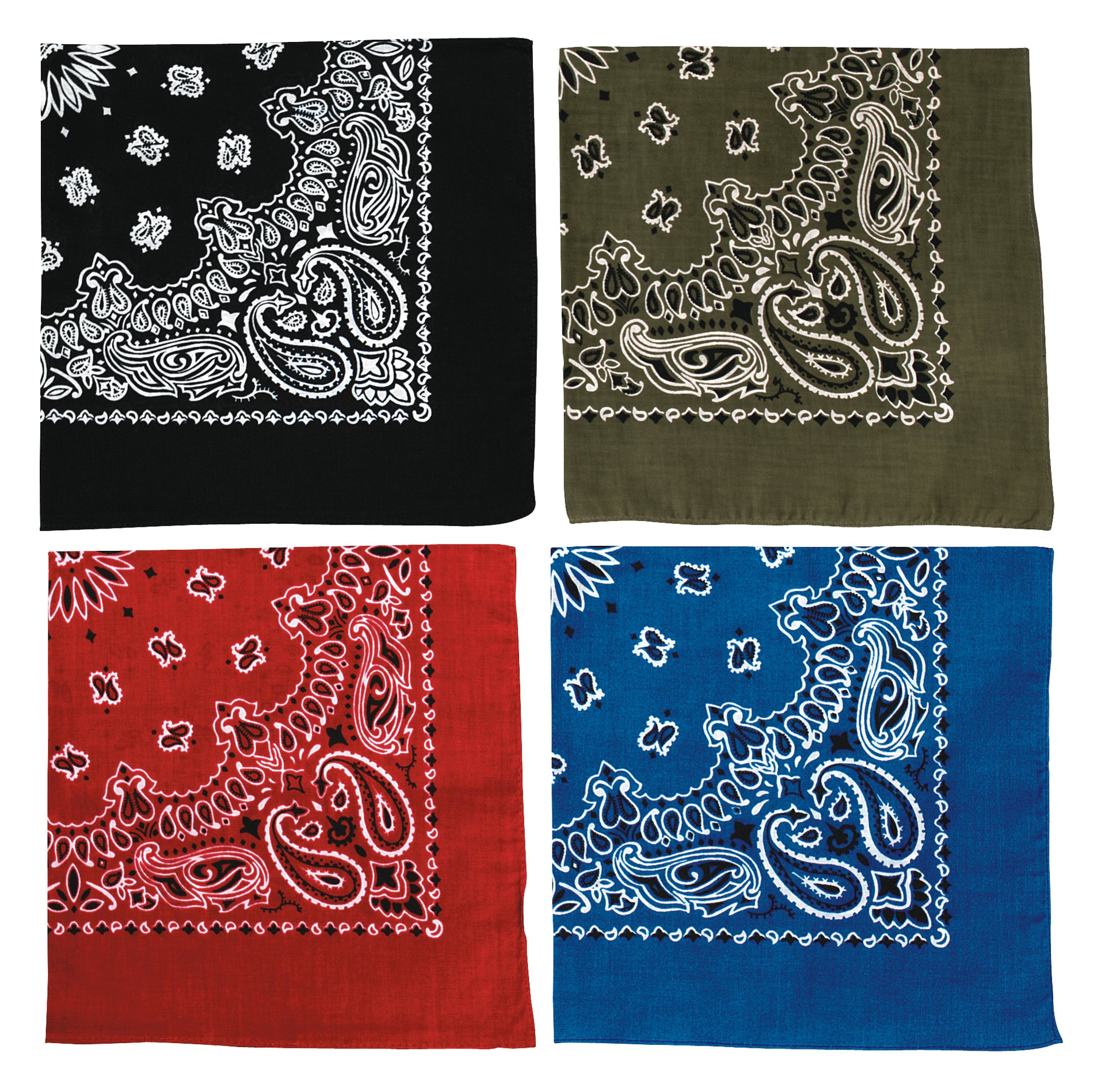 Rothco Trainmen Paisley Bandana - 22" X 22" - Tactical Choice Plus