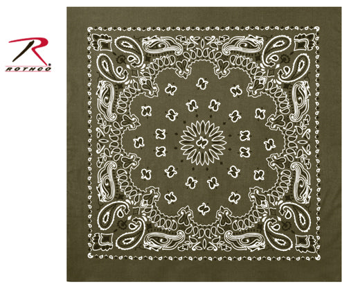 Rothco Trainmen Paisley Bandana - 22" X 22" - Tactical Choice Plus