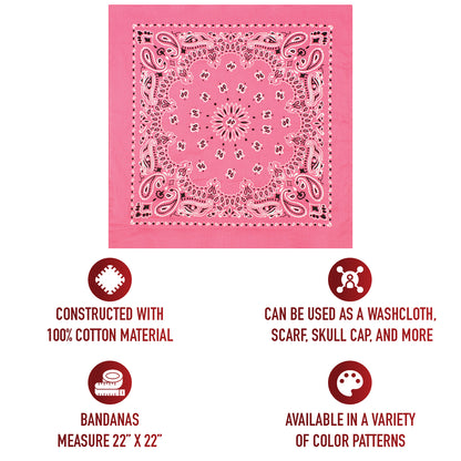 Trainmen Paisley Bandana - 22" X 22"