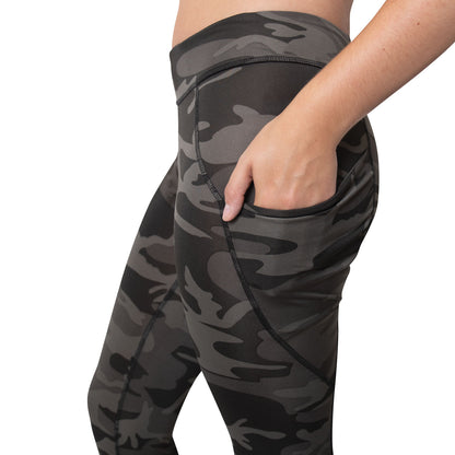 Womens Camo Workout Performance Legging Shorts