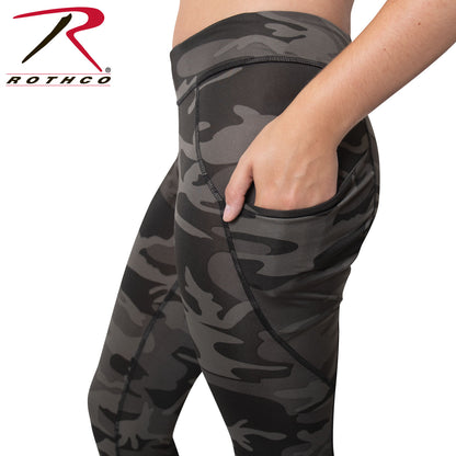 Womens Camo Workout Performance Legging Shorts