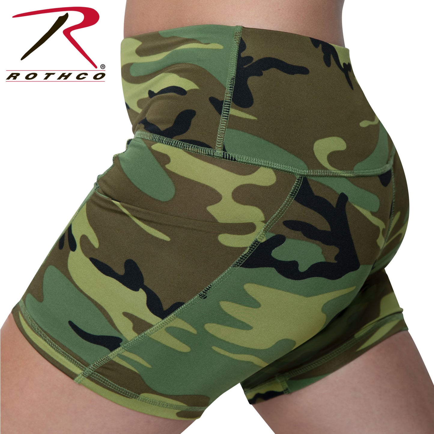 Womens Camo Workout Performance Legging Shorts