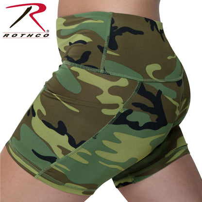 Womens Camo Workout Performance Legging Shorts