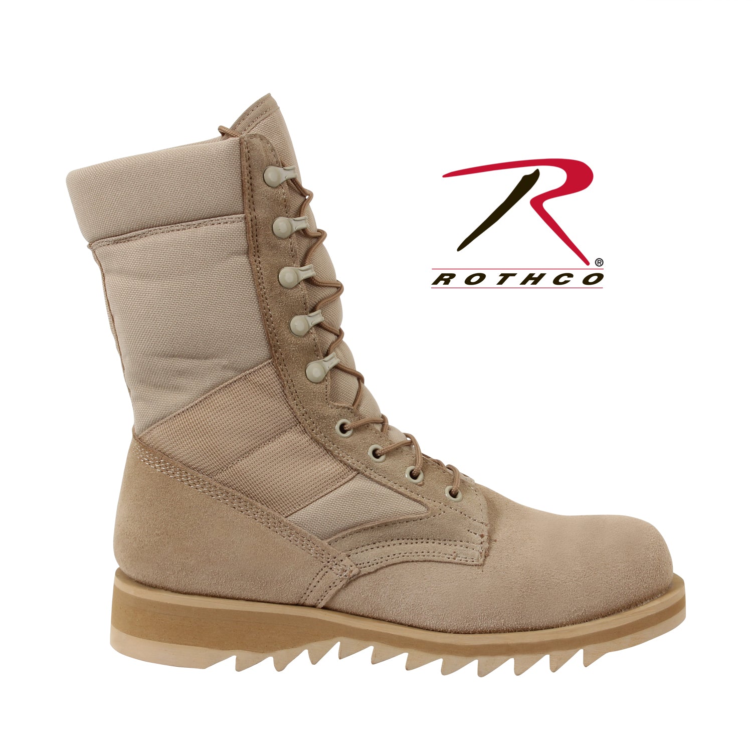 Rothco G.I. Type Ripple Sole Desert Tan Jungle Boots - 10 Inch - Tactical Choice Plus