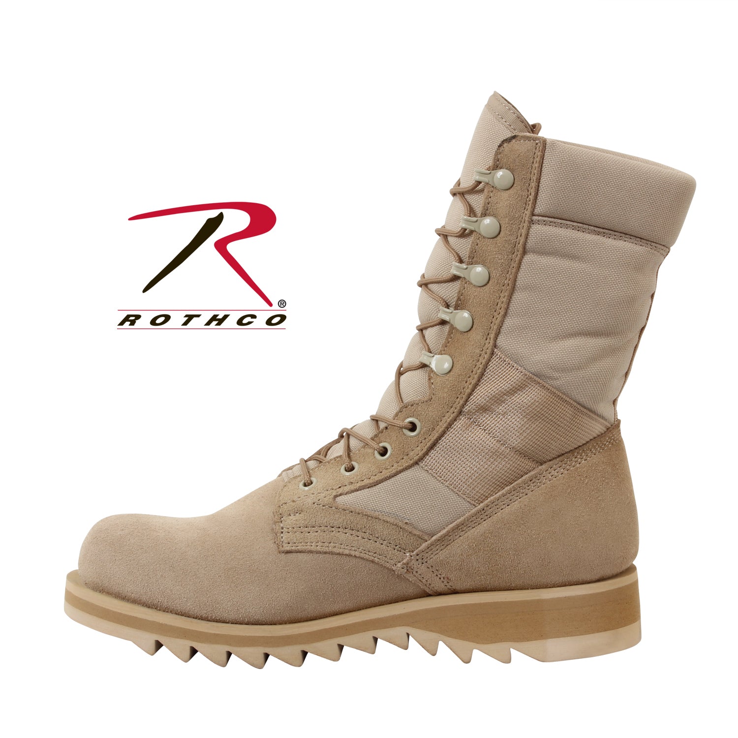 Rothco G.I. Type Ripple Sole Desert Tan Jungle Boots - 10 Inch - Tactical Choice Plus