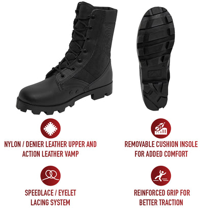 Black G.I. Type Speedlace Jungle Boots - 9 Inch