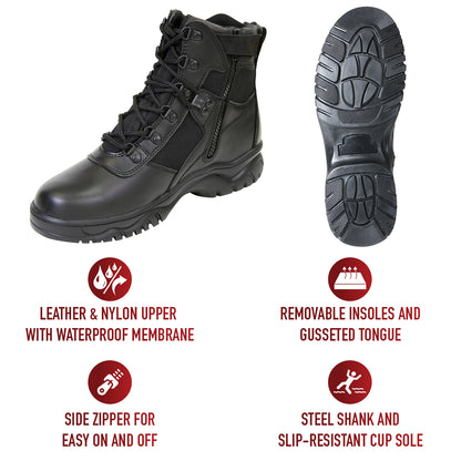 Blood Pathogen Resistant & Waterproof Tactical Boot - 6 Inch