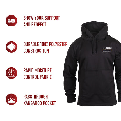Rothco Concealed Carry Thin Blue Line Hoodie