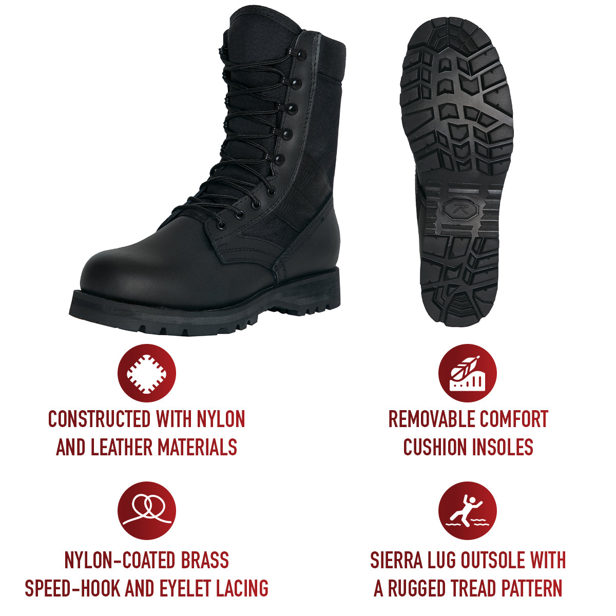 Rothco G.I. Type Sierra Sole Tactical Boots - 8 Inch
