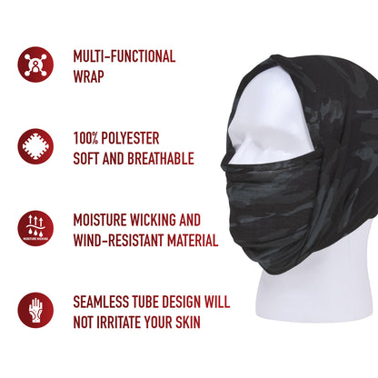 Multi-Use Neck Gaiter and Face Covering Tactical Wrap