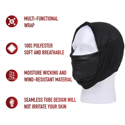Multi-Use Neck Gaiter and Face Covering Tactical Wrap
